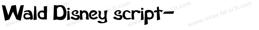 Wald Disney script字体转换